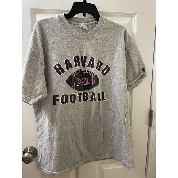 Champion Harvard Crimson Shirt Mens XL Gray Football Retro - Picture 1 of 6